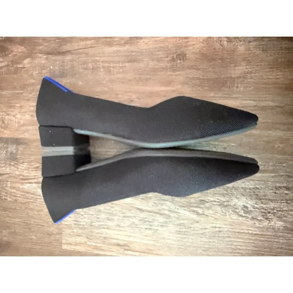 Rothy's High Point Heels Womens size 10 Black Slip On Block Classic Staple EUC